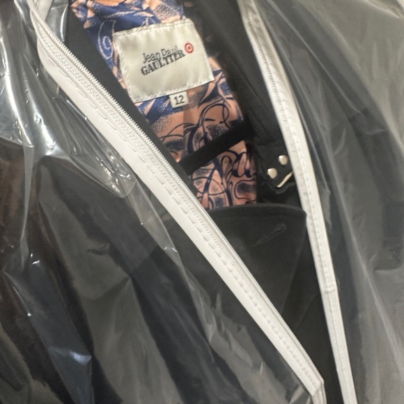 JEAN PAUL GAULTIER TARGET TRENCH COAT 12 BLACK WINTER DESIGNER - Picture 13 of 16